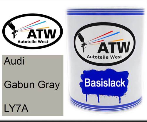 Audi, Gabun Gray, LY7A: 1L Lackdose, von ATW Autoteile West.